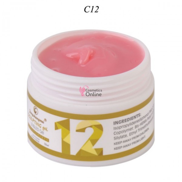 Gel UV / LED FSM Sclupting Gel de constructie, 15ml - 12 Elegant Pink